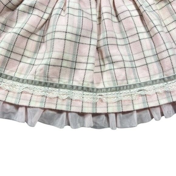 Koala Kids 18M Plaid Dress Baby Pink Gray Checkered Sleeveless Tulle Layer - Picture 11 of 12